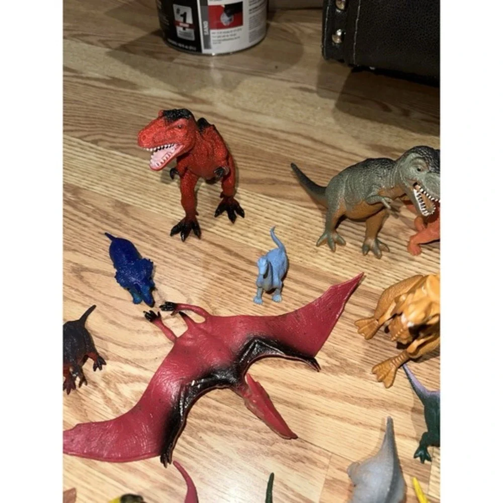 Huge vintage dinosaurs lot some with tags BOLEY, greenbrier,‎ rubber
